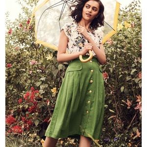 ModCloth Effortless Feature Midi Skirt